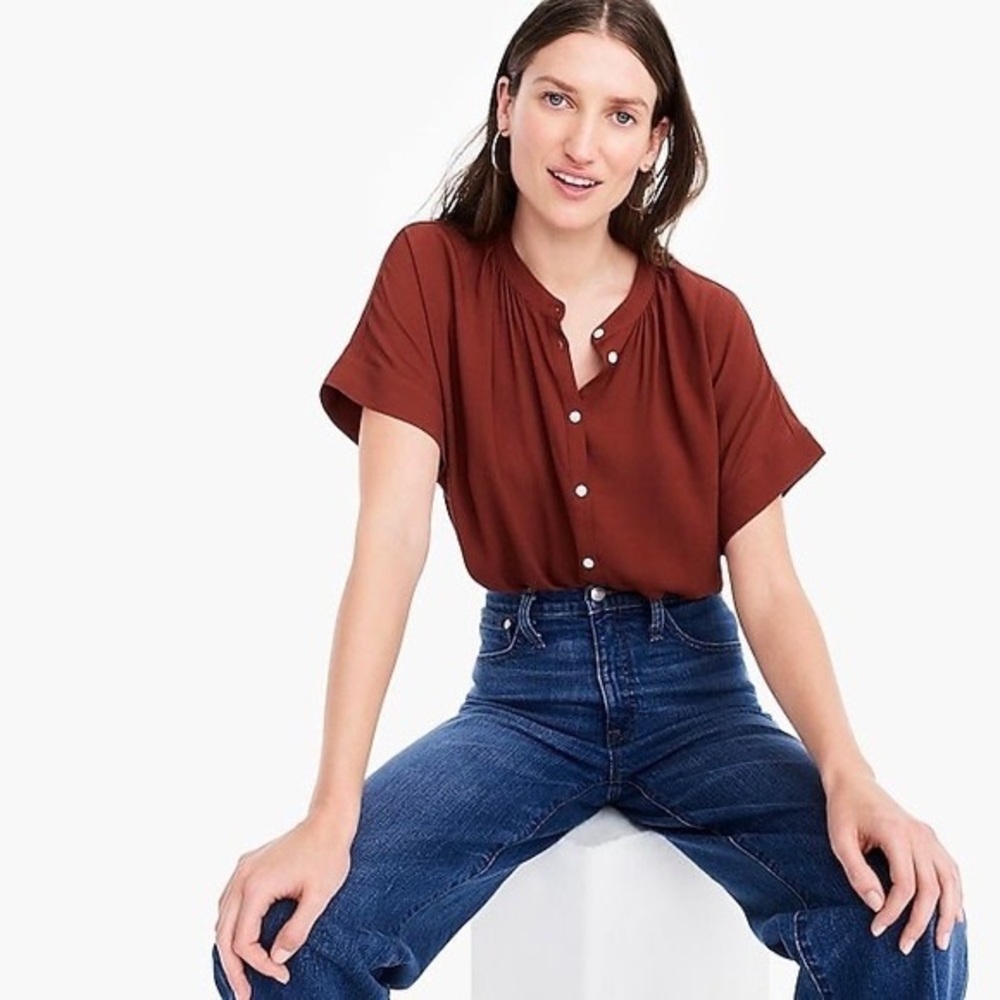 J. Crew Point Sur Drapey Popover, plus size top 3X